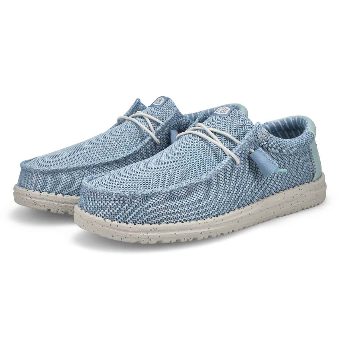 Men's Wally Stretch Sox Casual Shoe - Cloud Blue/Dawn Blue
