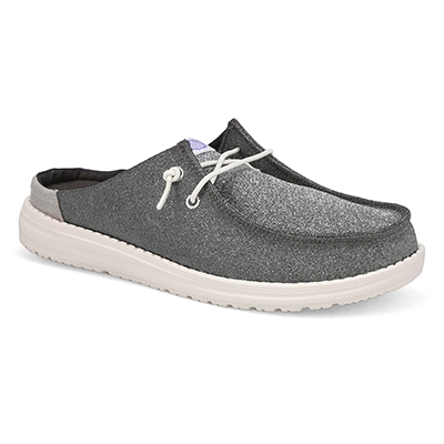 Chaussure à enfiler Wendy Slip Metallic Sparkle, anthracite, femmes