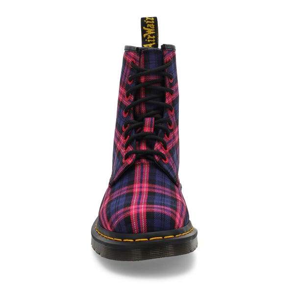 Women's  1460 Tartan 8-Eye Boot - Pink Multi