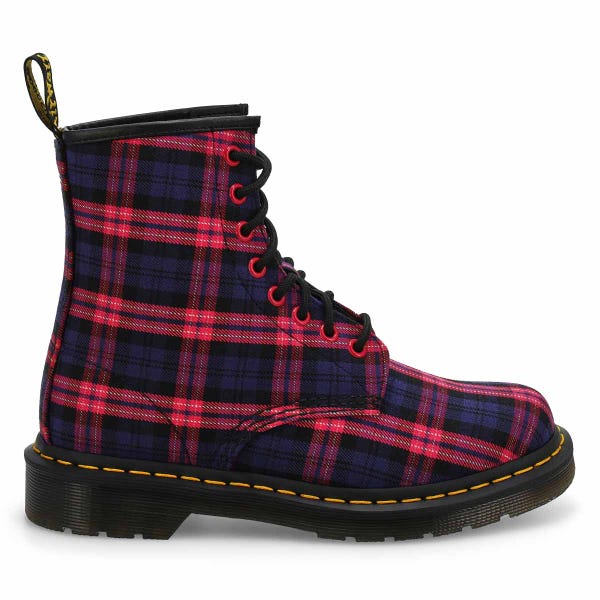 Women's  1460 Tartan 8-Eye Boot - Pink Multi