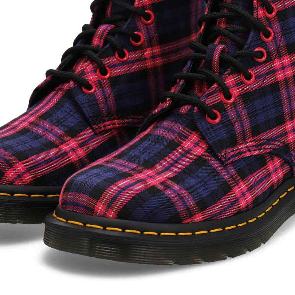Women's  1460 Tartan 8-Eye Boot - Pink Multi