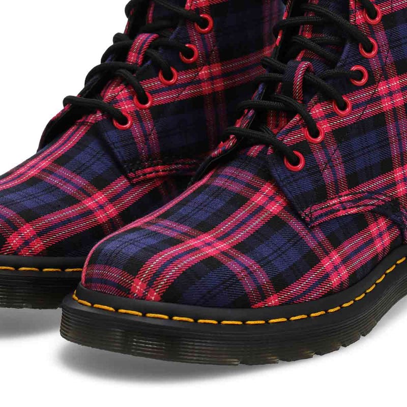 Women's  1460 Tartan 8-Eye Boot - Pink Multi
