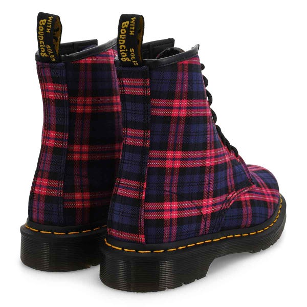 Women's  1460 Tartan 8-Eye Boot - Pink Multi