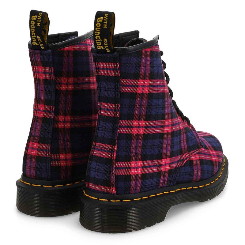 Women's  1460 Tartan 8-Eye Boot - Pink Multi