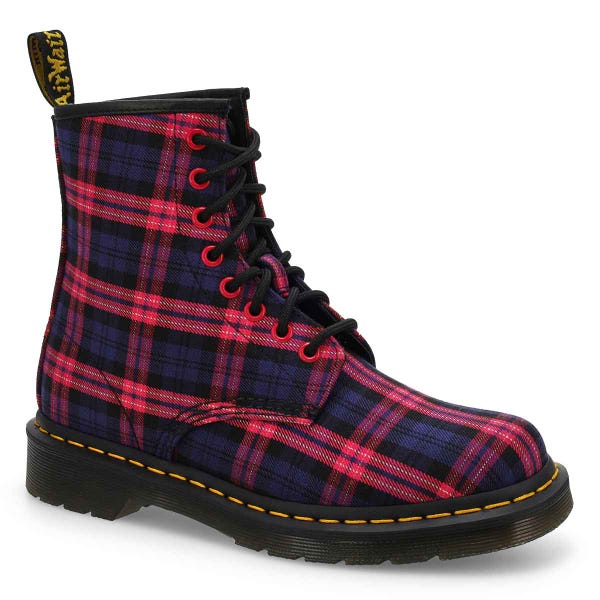 Women's  1460 Tartan 8-Eye Boot - Pink Multi