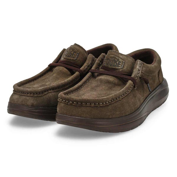 Flâneur décontracté en suède WALLY COMF SUEDE, brun major/brun taupe, hommes