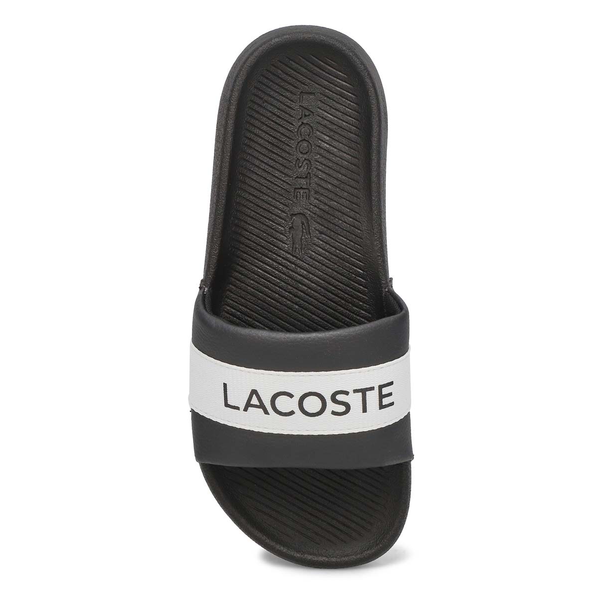 Women's Croco Slide Sandal - Black/White