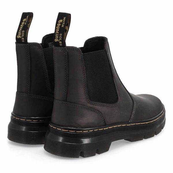 Unisex Embury Tract Leather Chelsea Boot - Gunmetal