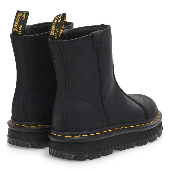 Unisex  ZebZag Rigger Pull On Casual Boot - Black