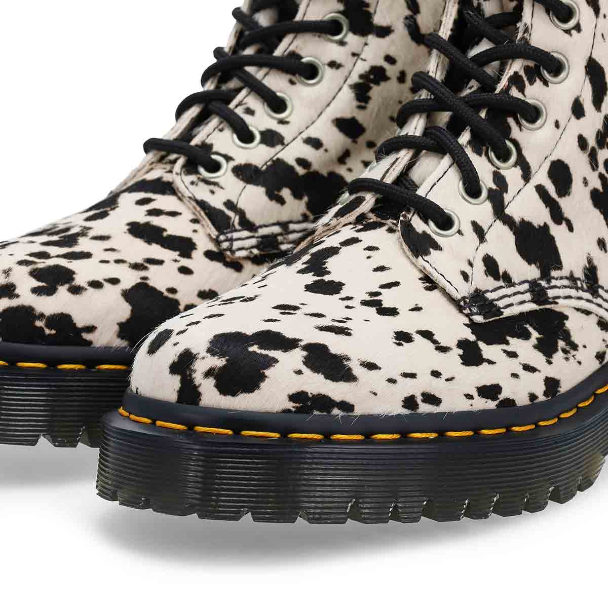 Botte en cuir 8illets 1460 BEX, noir, femmes
