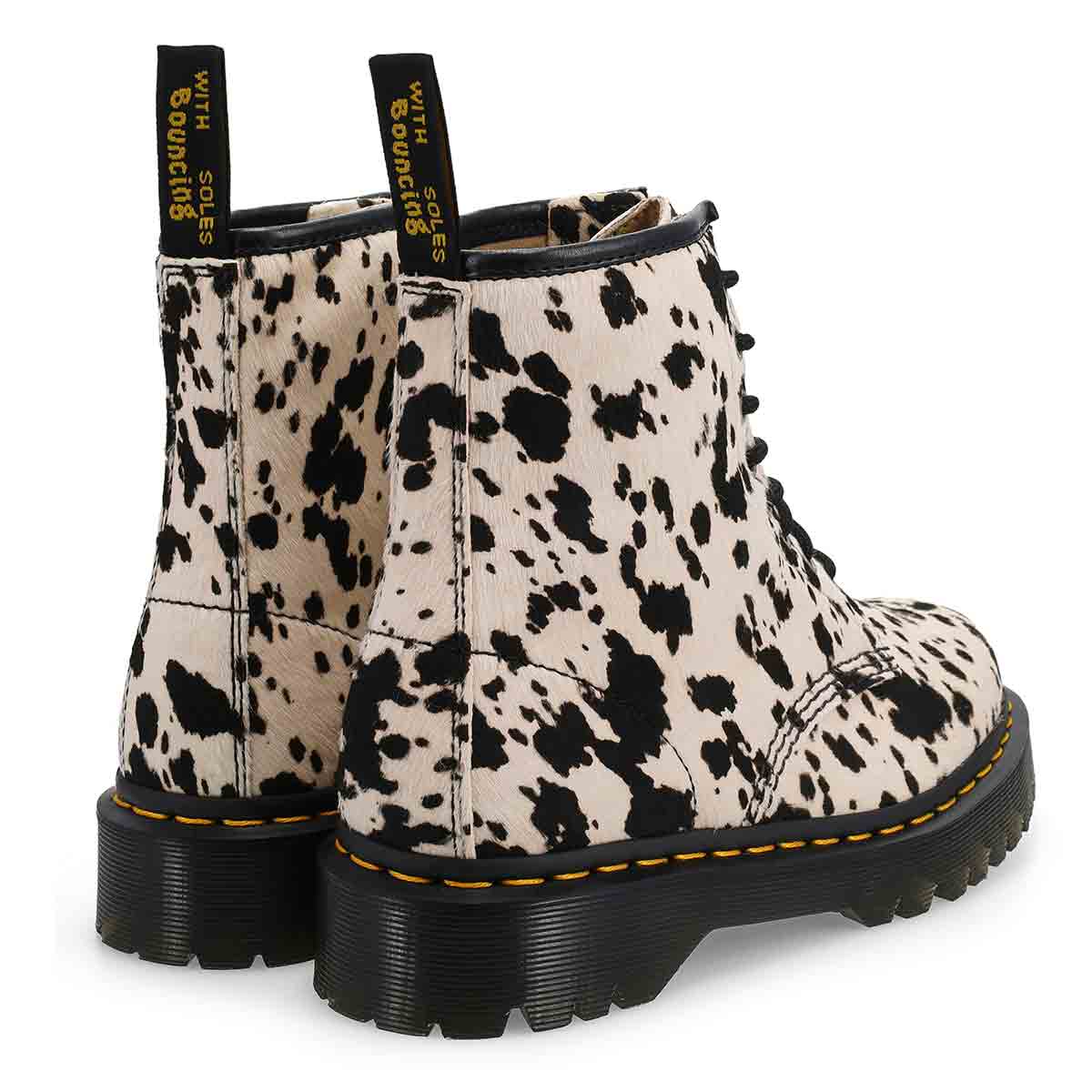 Botte en cuir 8illets 1460 BEX, noir, femmes