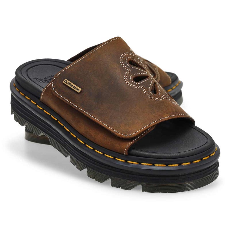 Women's  ZebZag Slide Sandal - Dark Brown