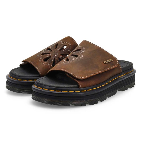 Women's  ZebZag Slide Sandal - Dark Brown