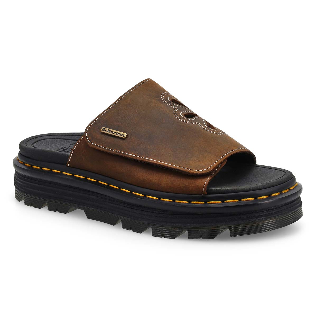 マロン15500 Dr Martens Women's ZebZag Slide Sandal - Dar | SoftMoc.com