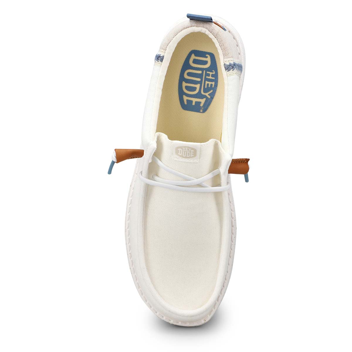 Men's Wally Summer Linen Casual Shoe - White/ Stone Grey