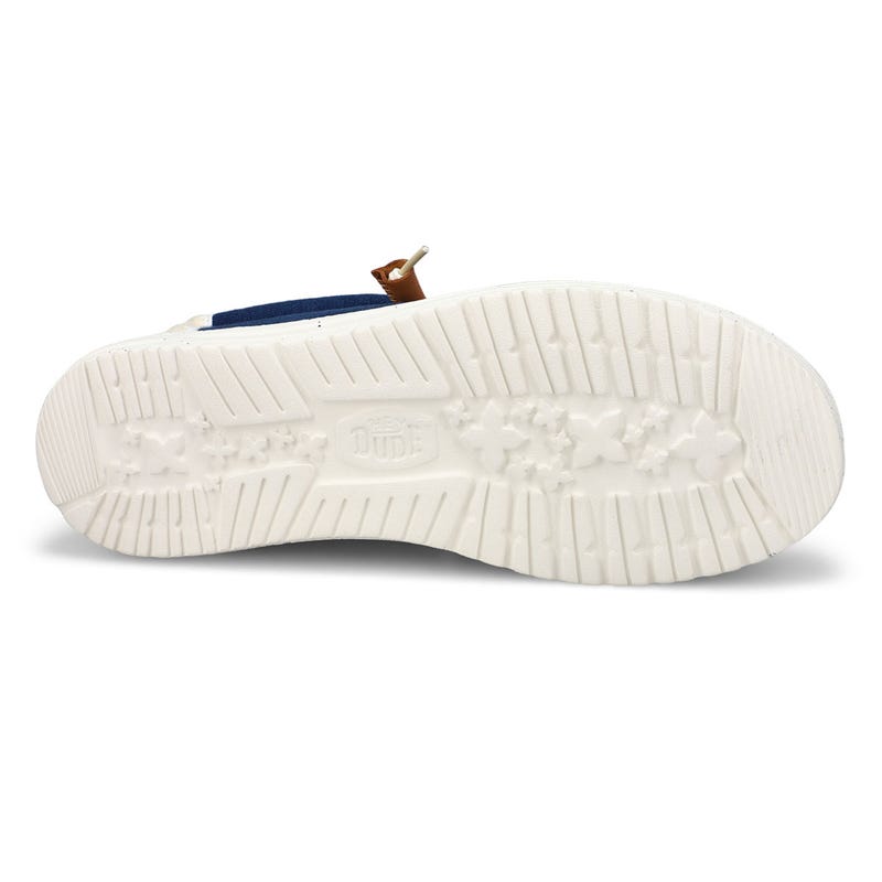 Flâneur décontracté WALLY SUMMER LINEN, bleu sargasse/blanc, hommes