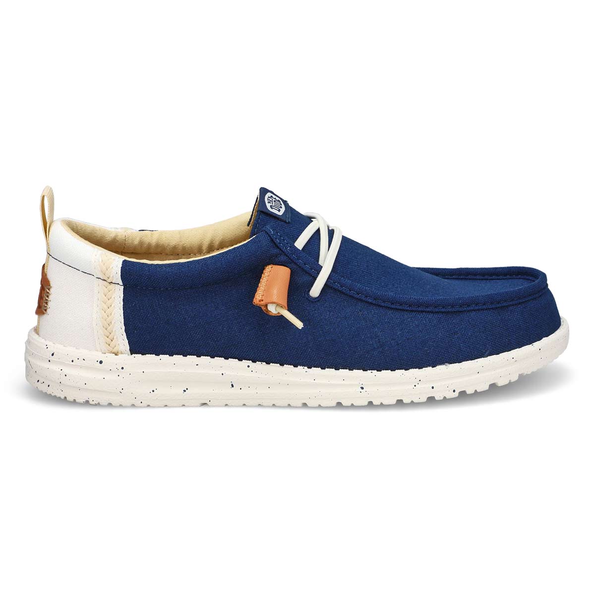 Men's Wally Summer Linen Casual Shoe - Sargasso Blue/White