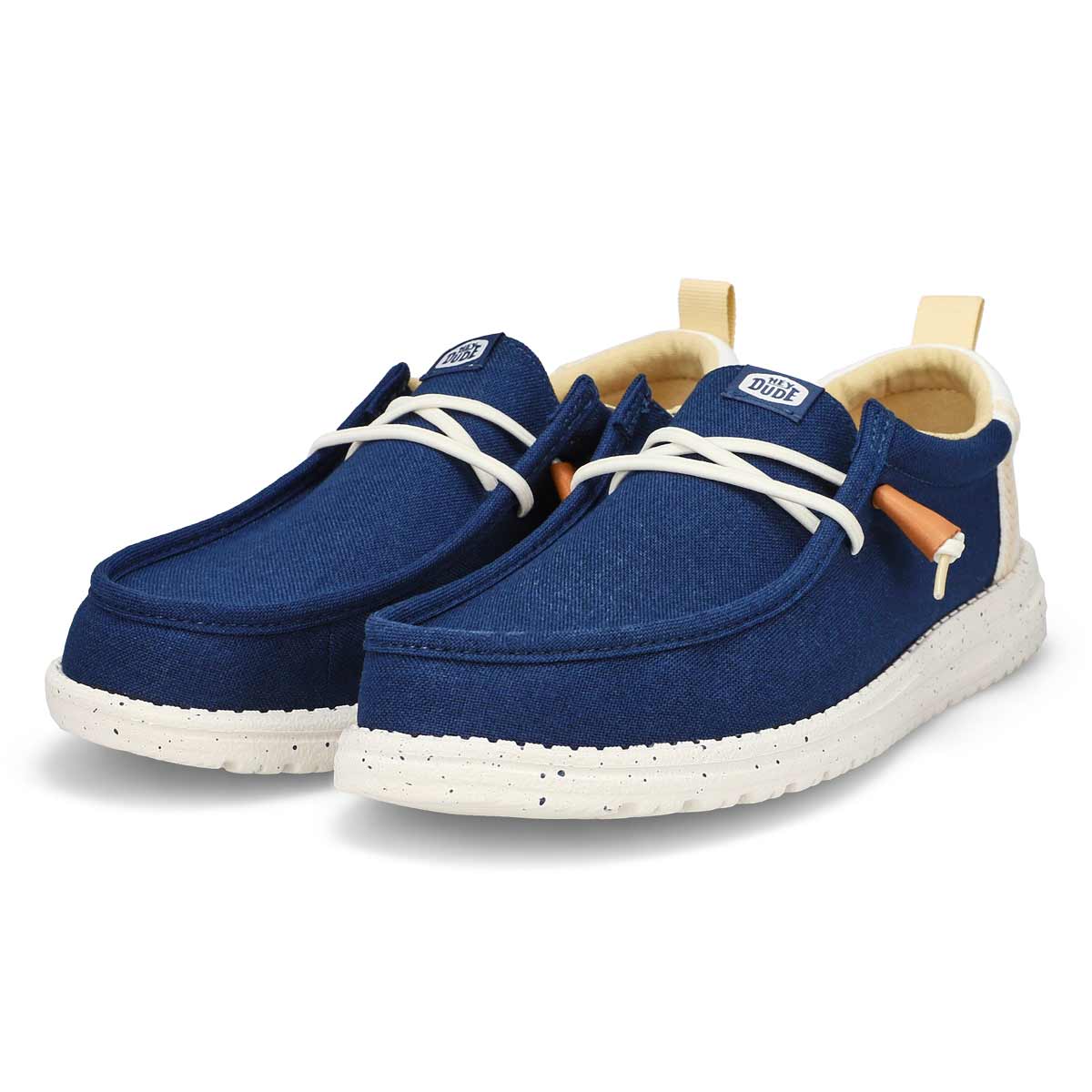 Men's Wally Summer Linen Casual Shoe - Sargasso Blue/White