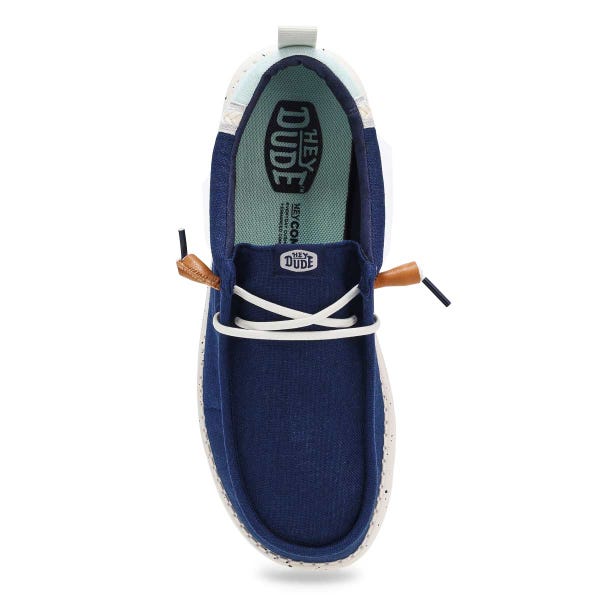 Men's Wally Craft Linen Casual Shoe - Navy Blaze/Multi