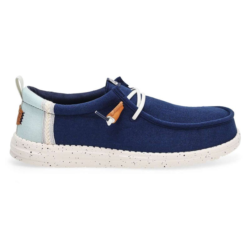 Men's Wally Craft Linen Casual Shoe - Navy Blaze/Multi