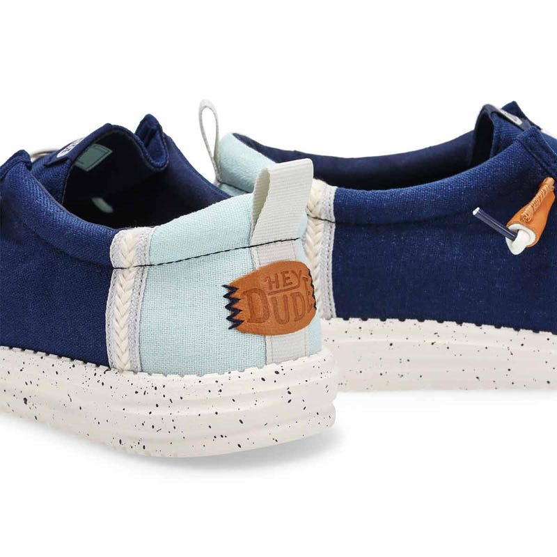 Men's Wally Craft Linen Casual Shoe - Navy Blaze/Multi
