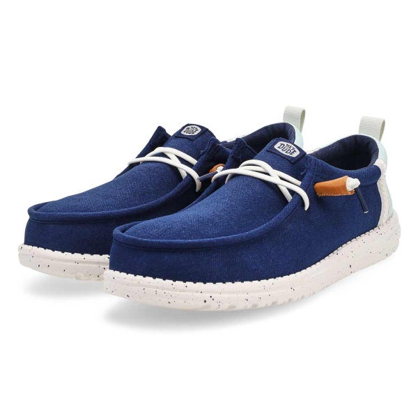 Men's Wally Craft Linen Casual Shoe - Navy Blaze/Multi