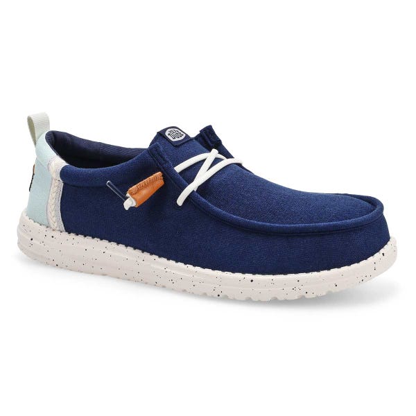 Men's Wally Craft Linen Casual Shoe - Navy Blaze/Multi