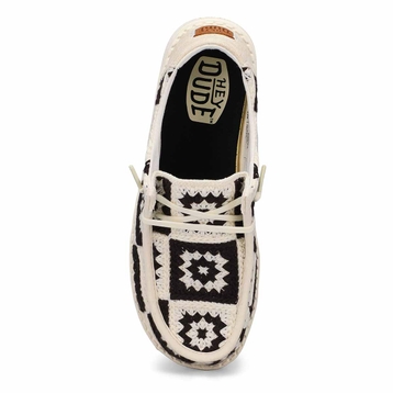 Women's Wendy Cottage Crochet Casual Shoe - Black/