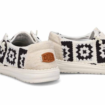 Women's Wendy Cottage Crochet Casual Shoe - Black/