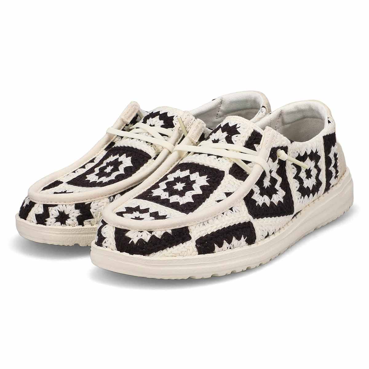 Flâneur décontracté WENDY COTTAGE CROCHET, noir/multi, femmes