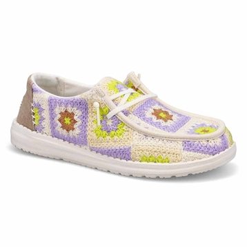 Women's Wendy Cottage Crochet Casual Shoe - Lavend