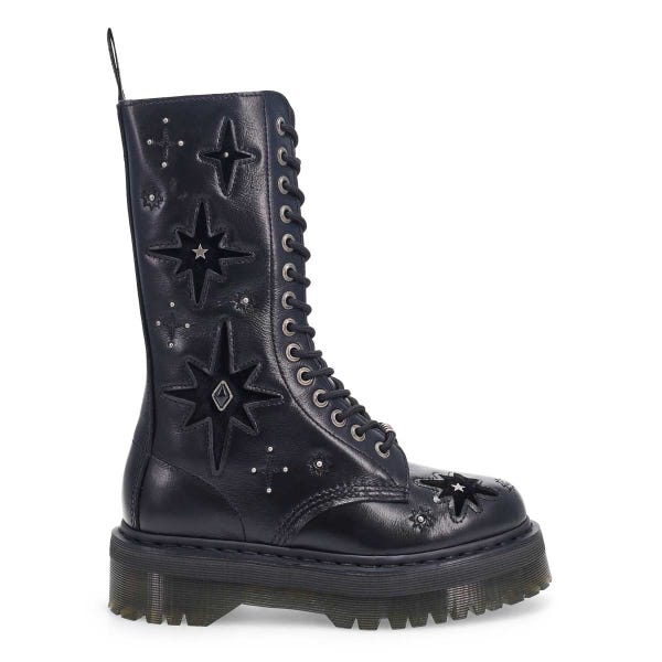 Botte 1B99 Quad Whimsigoth pour femmes - Noir Milled Gloss