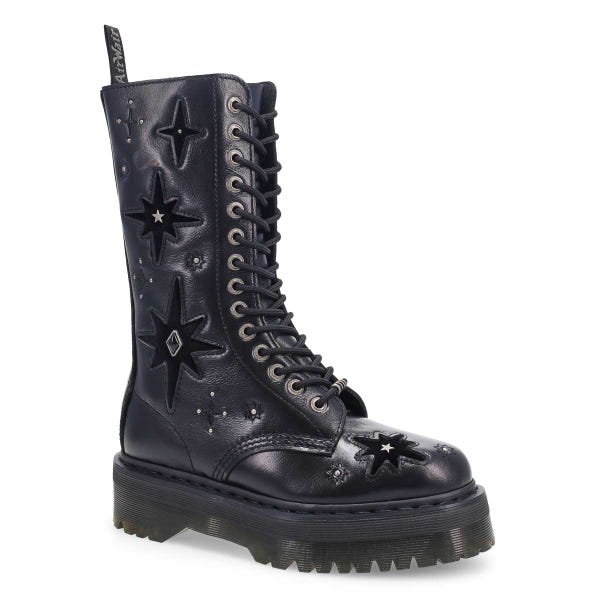 Botte 1B99 Quad Whimsigoth pour femmes - Noir Milled Gloss