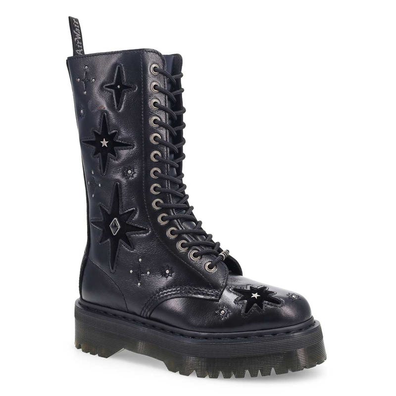 Botte 1B99 Quad Whimsigoth pour femmes - Noir Milled Gloss