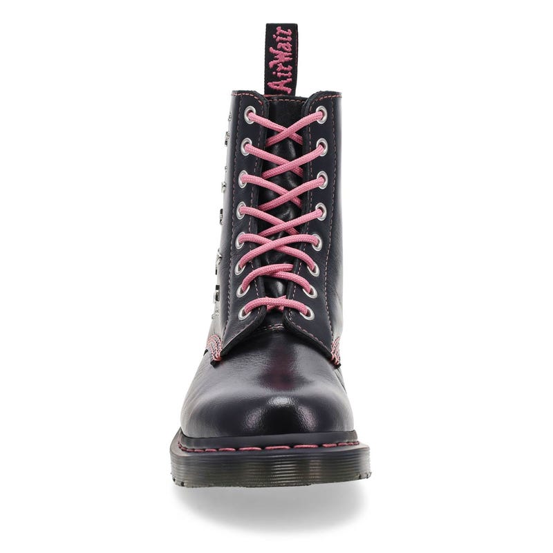 Botte 1460 Hearts and Stars à 8 œillets pour femmes - Noir