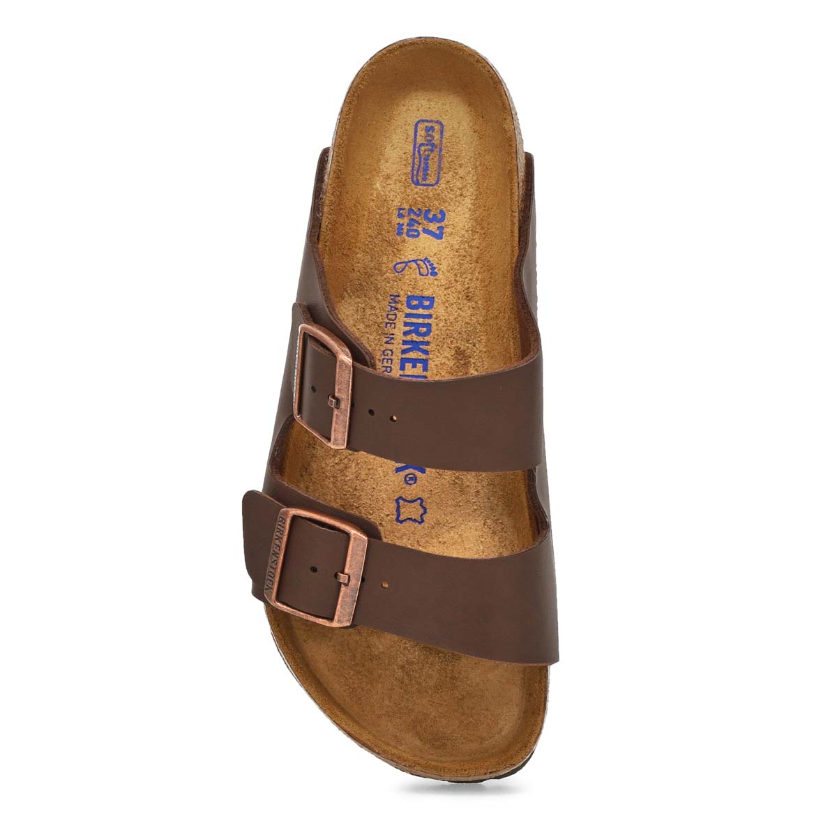 birkenstock 2 strap brown