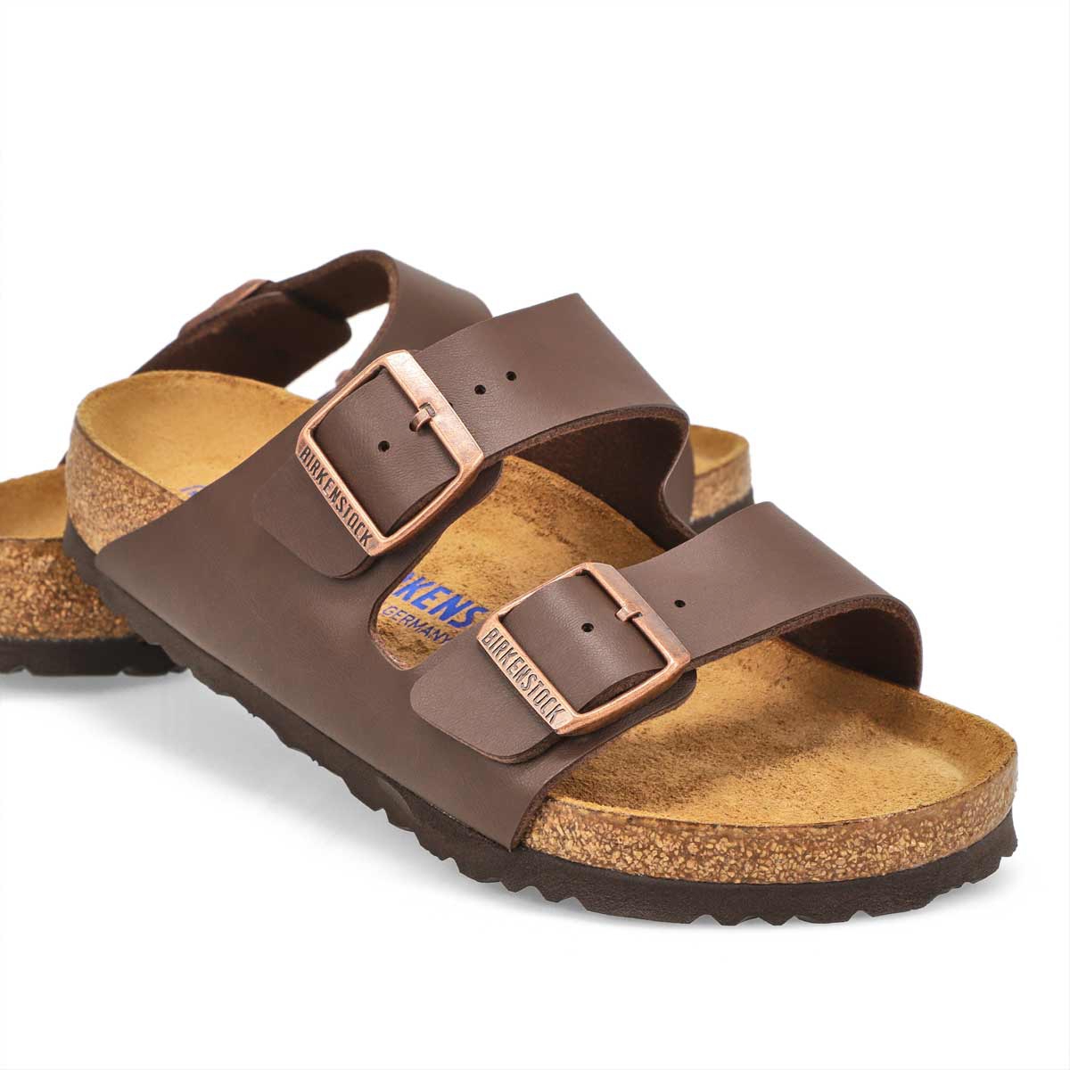 Women's Arizona Soft Footbed Birko-Flo 2 Strap Sandal - Brown