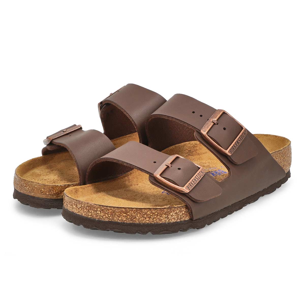 Women's Arizona Soft Footbed Birko-Flo 2 Strap Sandal - Brown