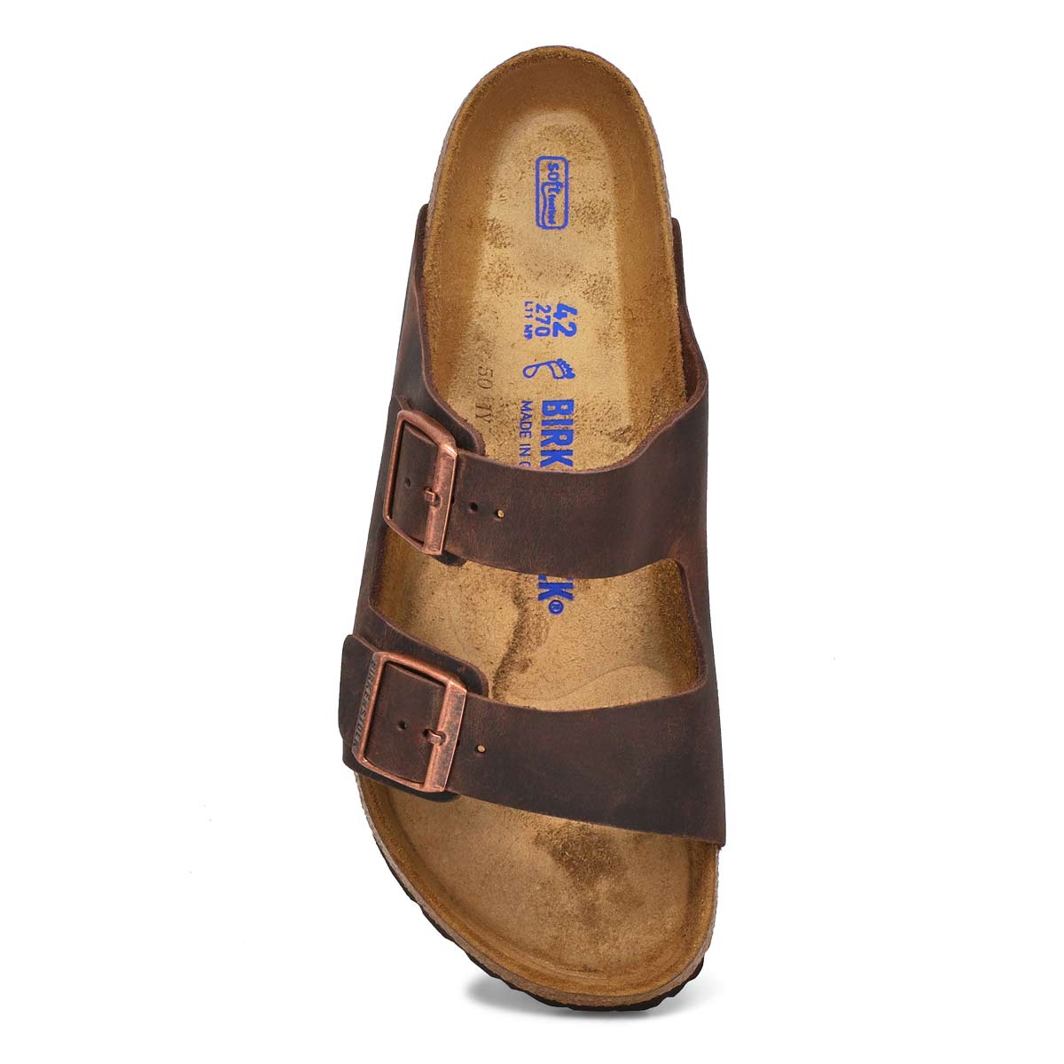 Men's  Arizona Soft Footbed Oiled Leather 2 Strap Sandal - Habana