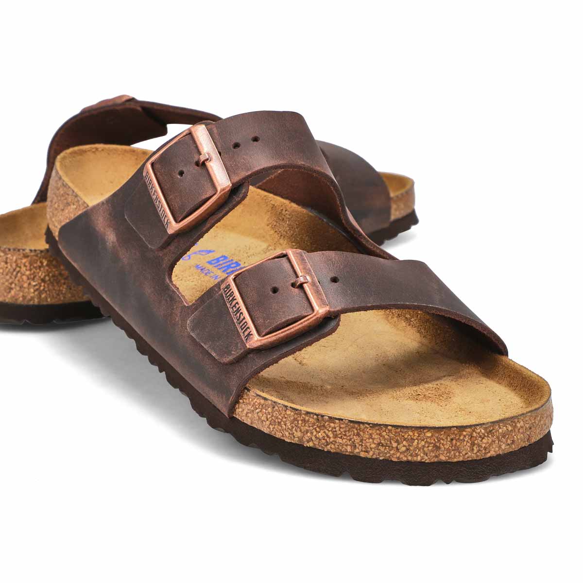 Men's  Arizona Soft Footbed Oiled Leather 2 Strap Sandal - Habana