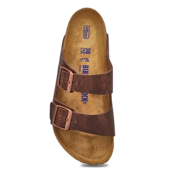 Women's Arizona Soft Footbed Oiled Leather 2 Strap