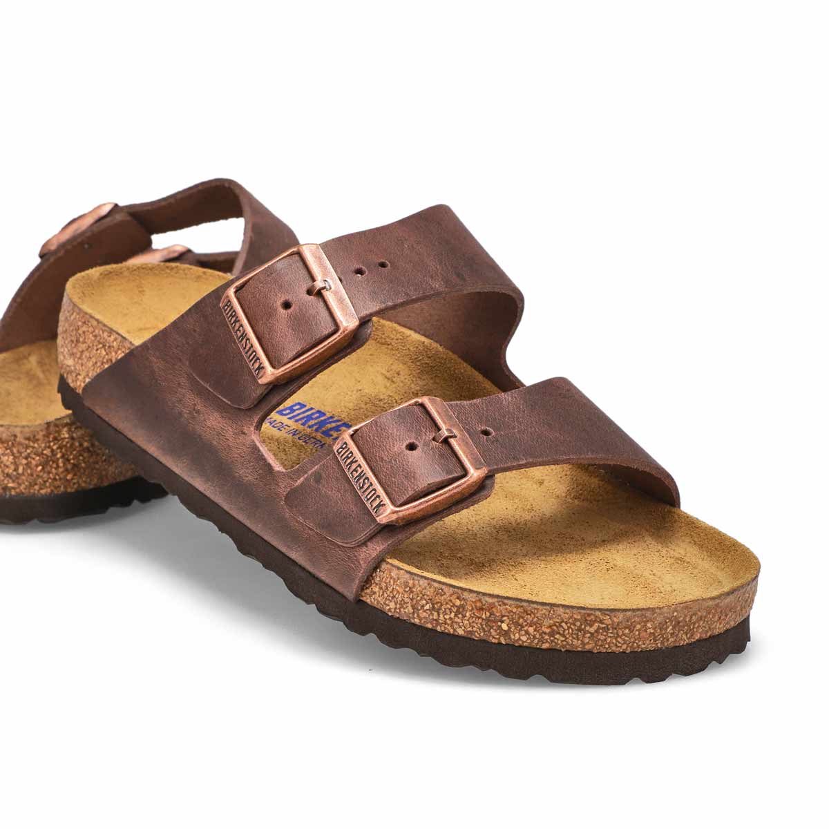 Women's Arizona Soft Footbed Oiled Leather 2 Strap Sandal - Habana