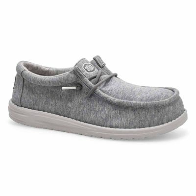 Mns Wally Stretch Jersey Casual Shoe -  Grey