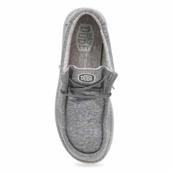 Men's Wally Stretch Jersey Casual Shoe -  Grey