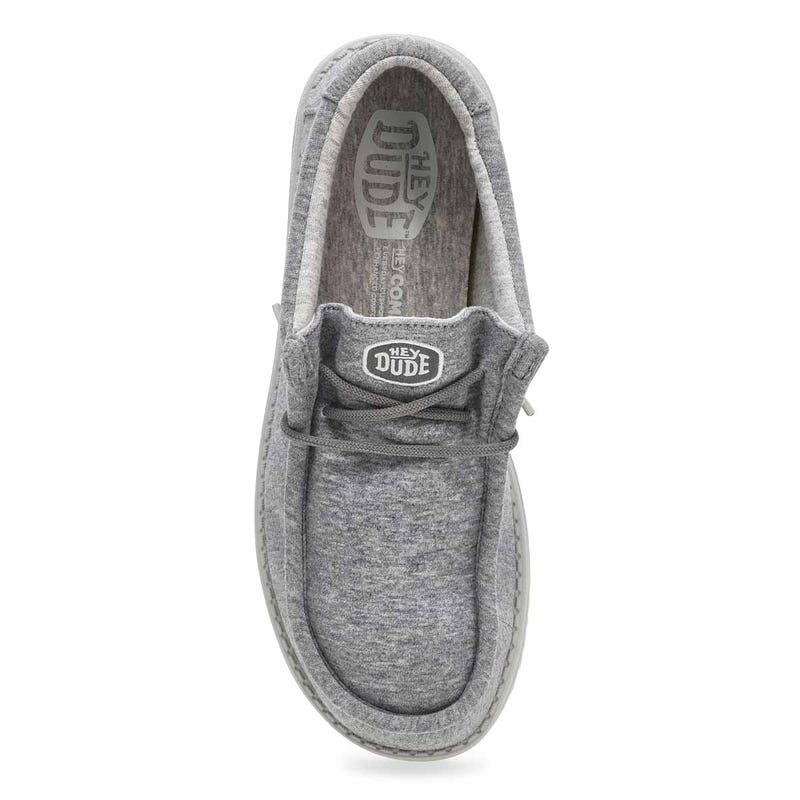 Men's Wally Stretch Jersey Casual Shoe -  Grey