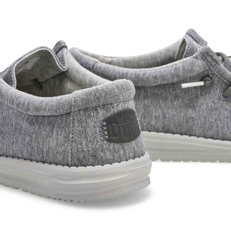Men's Wally Stretch Jersey Casual Shoe -  Grey