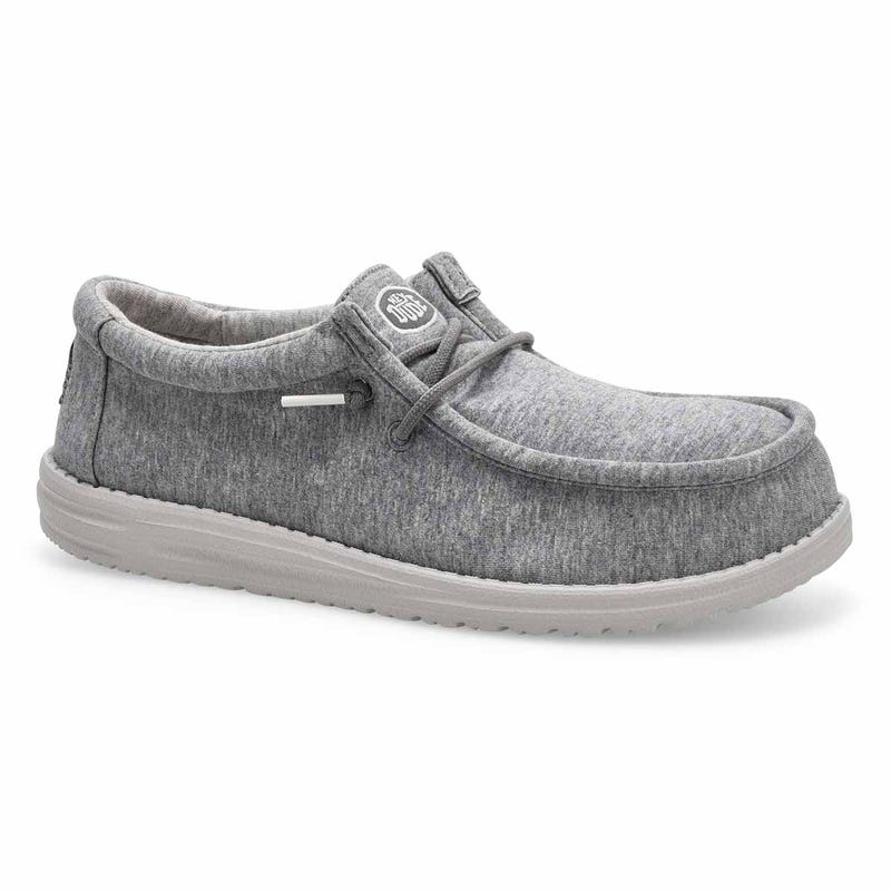 Men's Wally Stretch Jersey Casual Shoe -  Grey