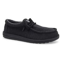 Men's Wally Stretch Jersey Casual Shoe -  Black/Black