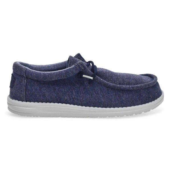 Men's Wally Stretch Jersey Casual Shoe -  Navy