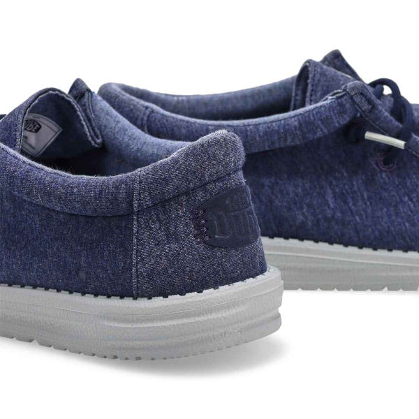 Men's Wally Stretch Jersey Casual Shoe -  Navy